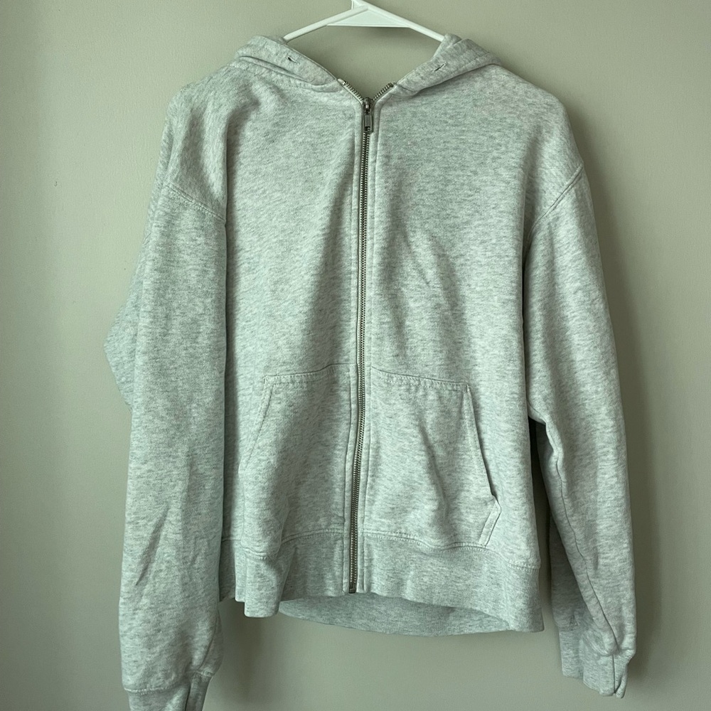 Brandy Melville grey zip up